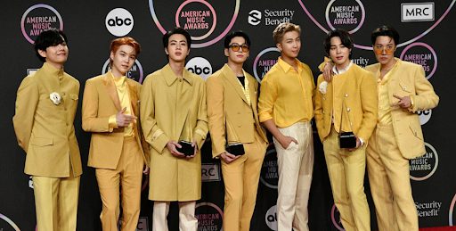 Les membres du groupe BTS
